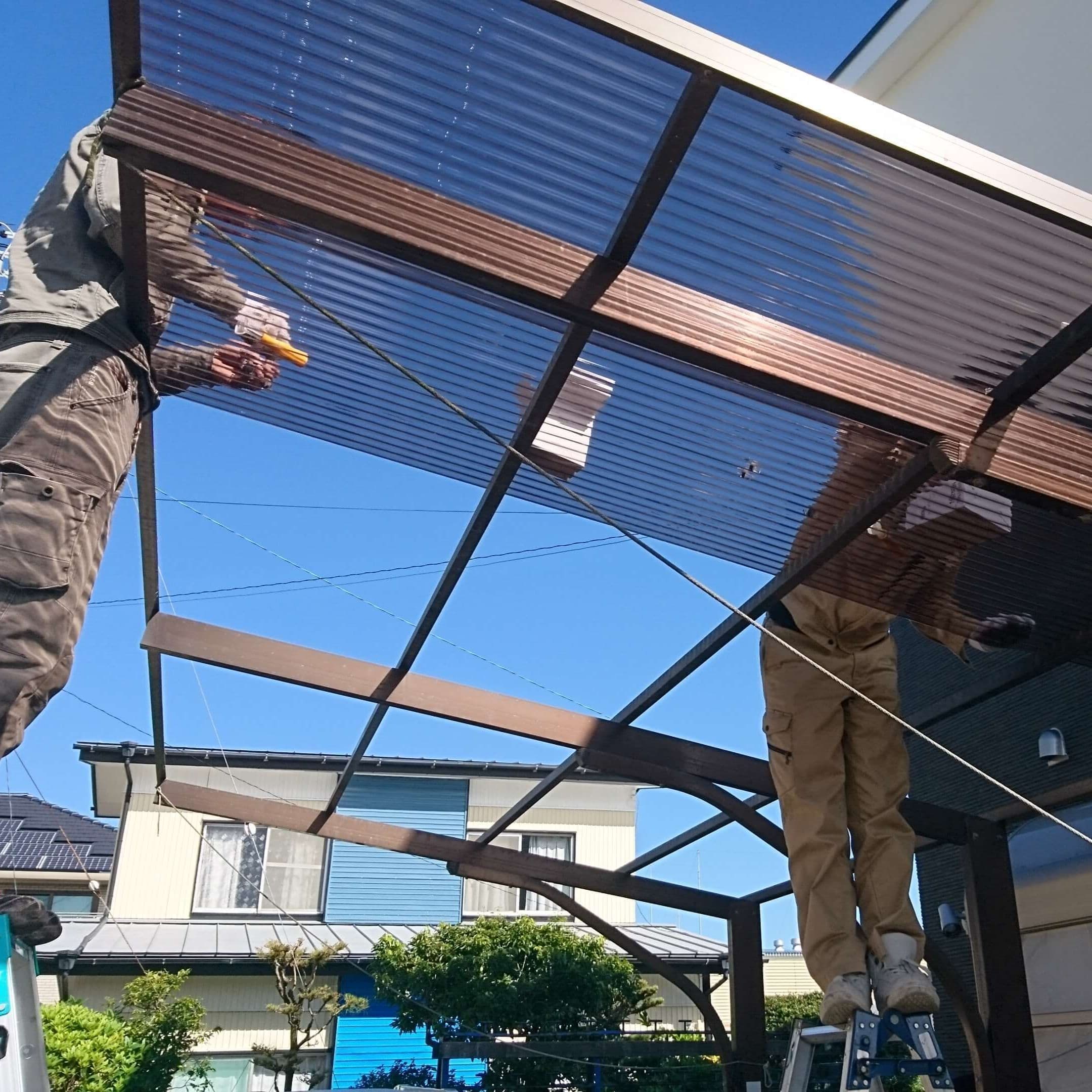 波板張替え 名古屋市名東区 | 名古屋市名東区でエクステリア工事ならイズ美