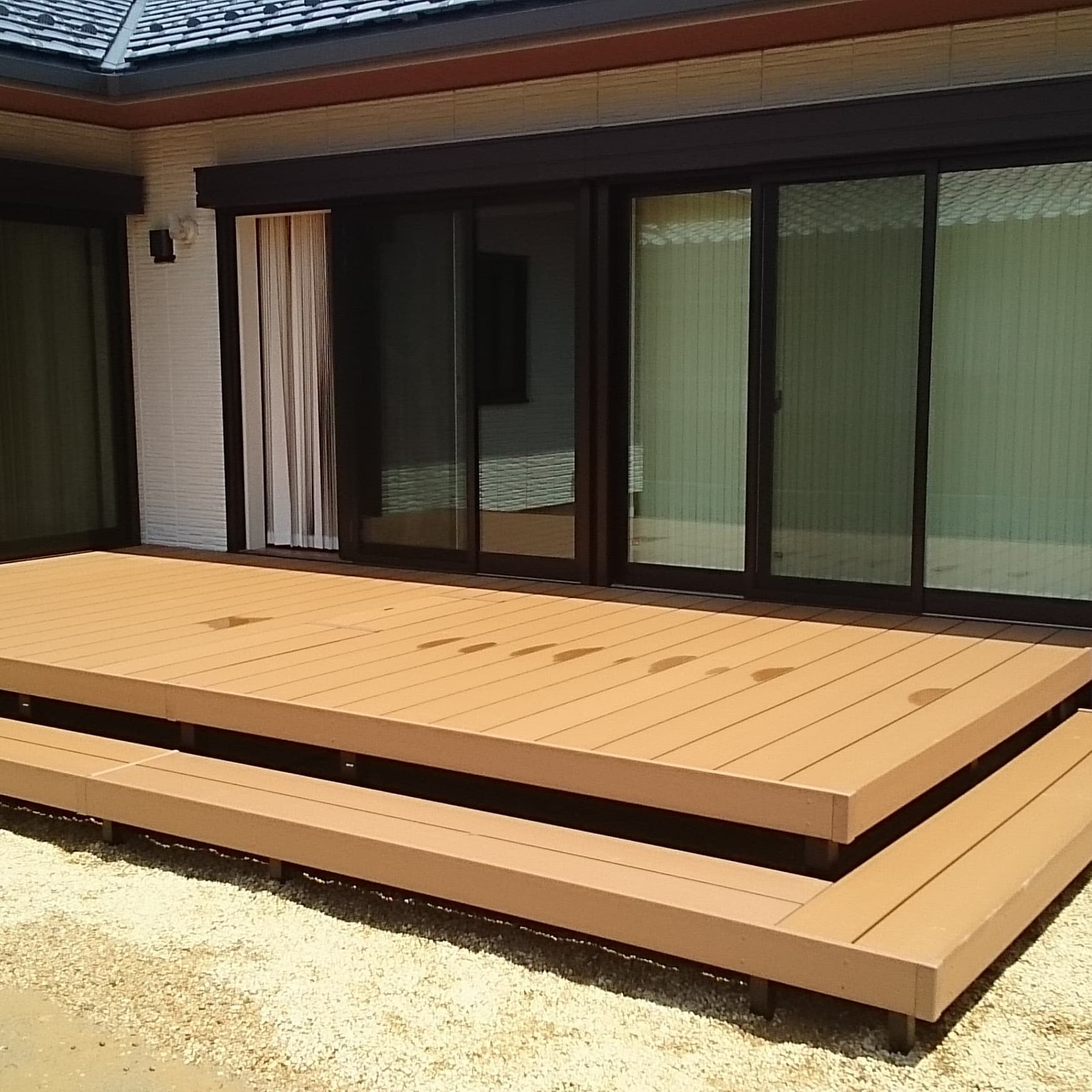 ウッドデッキ新設・修理 名古屋市名東区 | 名古屋市名東区でエクステリア工事ならイズ美