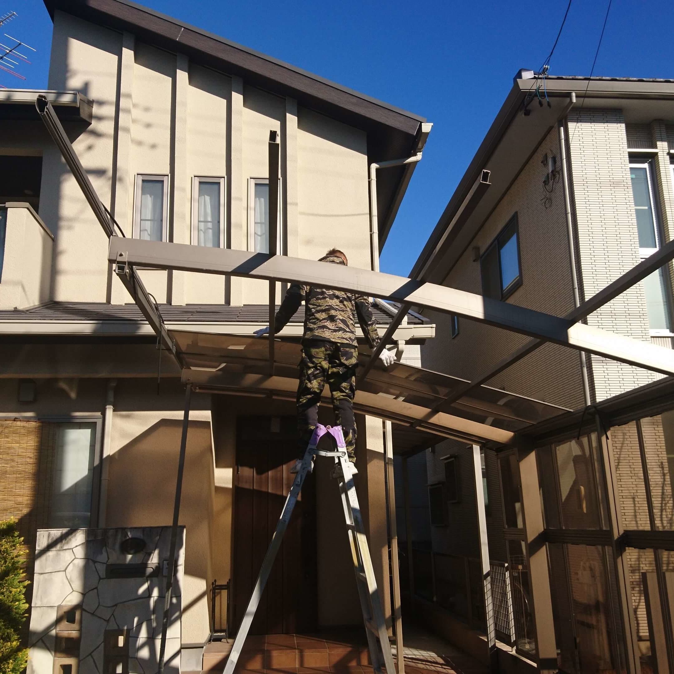 カーポート解体工事 名古屋市名東区 | 名古屋市名東区でエクステリア工事ならイズ美