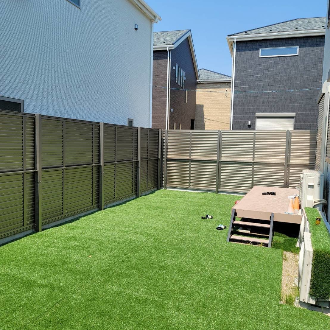 人工芝張り 名古屋市名東区 | 名古屋市名東区でエクステリア工事ならイズ美