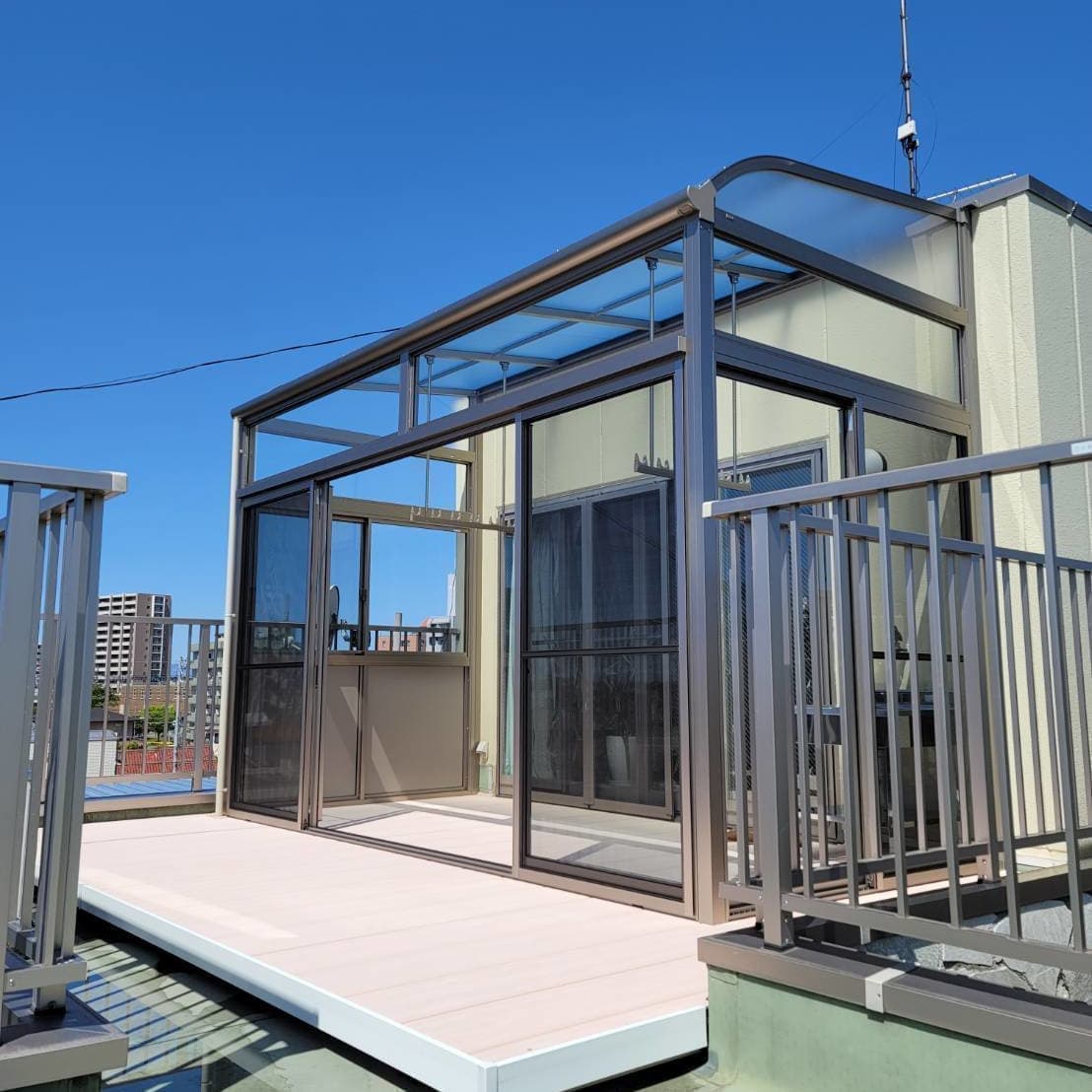 サンルーム新設・取替え 名古屋市名東区 | 名古屋市名東区でエクステリア工事ならイズ美