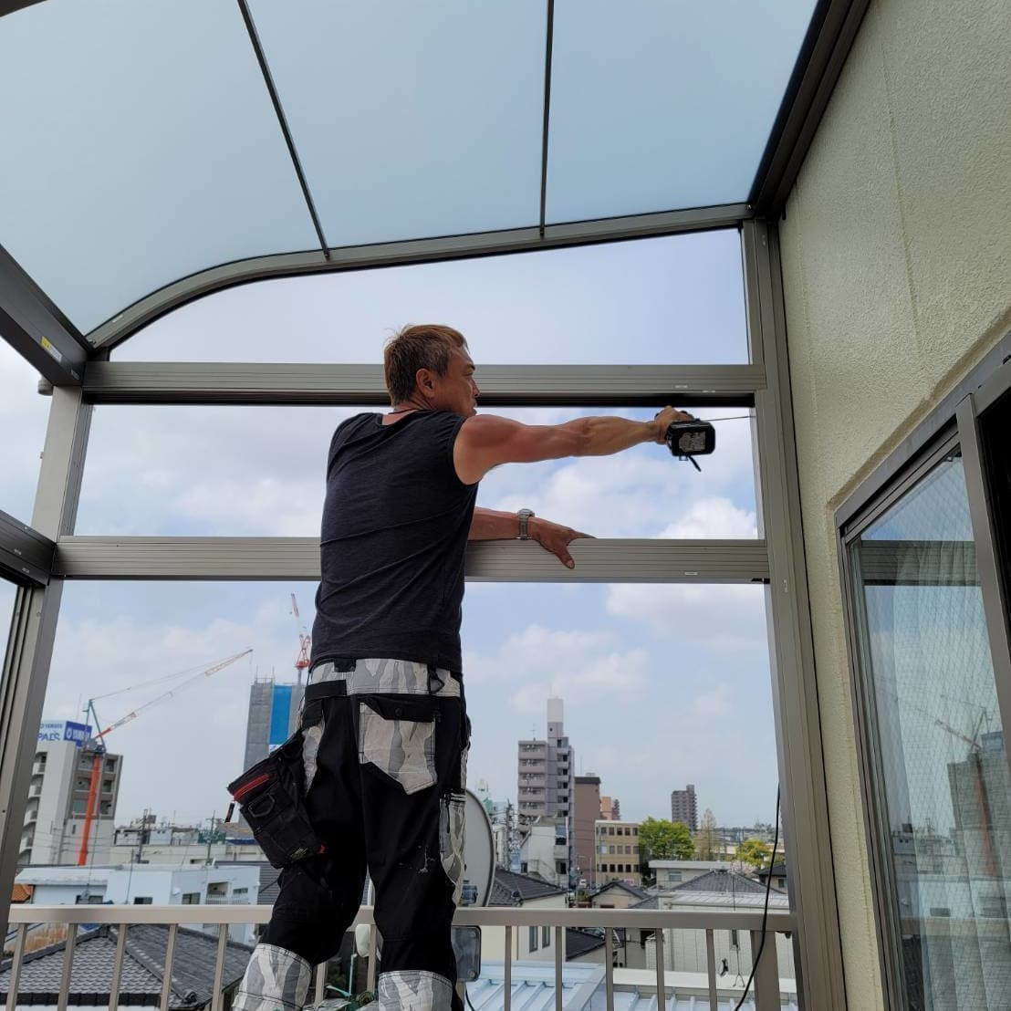 サンルーム修理 名古屋市名東区 | 名古屋市名東区でエクステリア工事ならイズ美