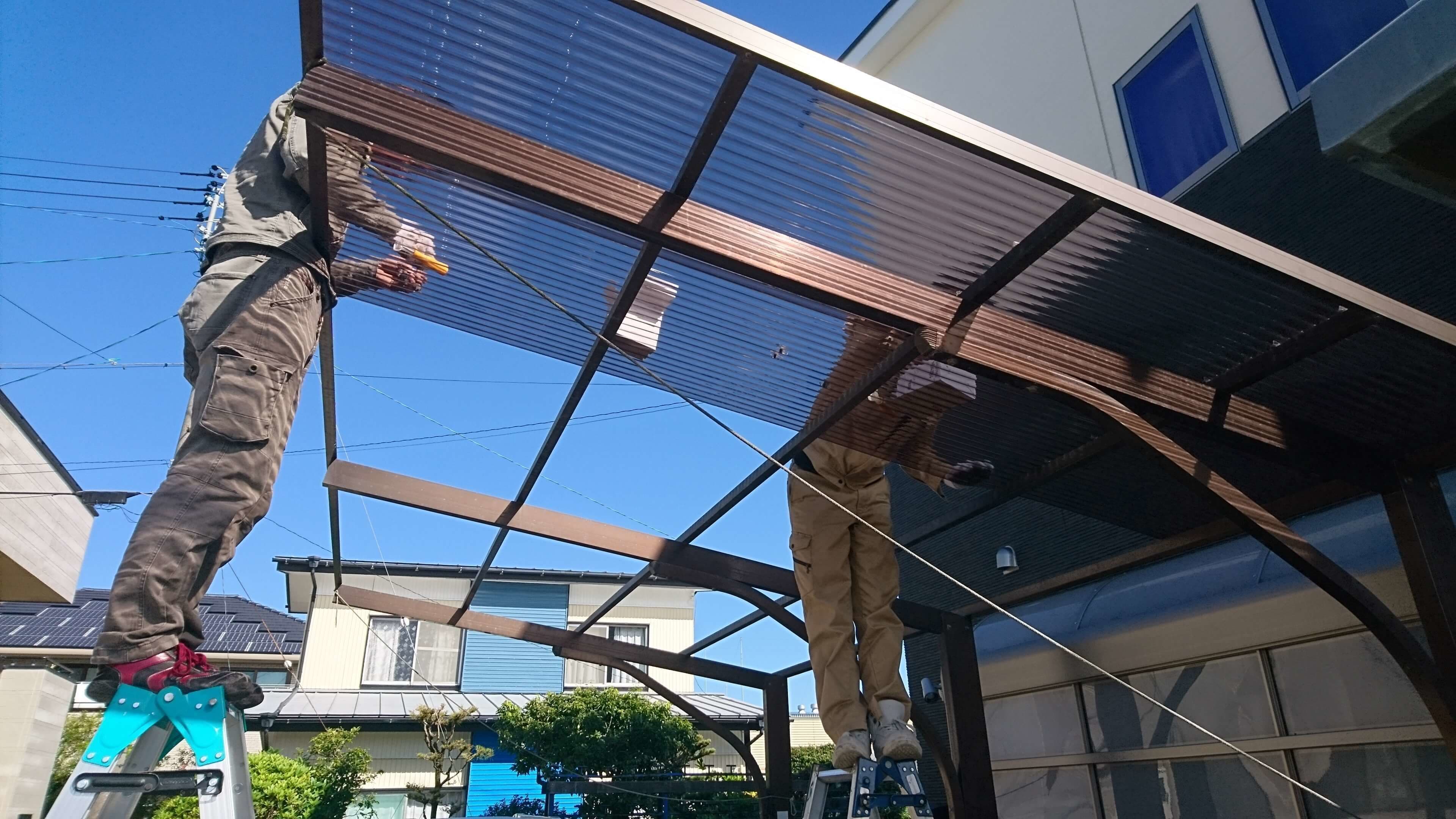 波板張替え 名古屋市名東区 | 名古屋市名東区でエクステリア工事ならイズ美